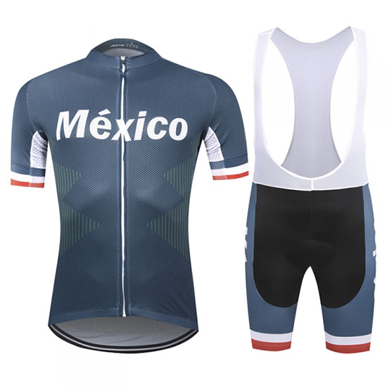 2019 Maillot Mexico Tirantes Mangas Cortas Spento Azul